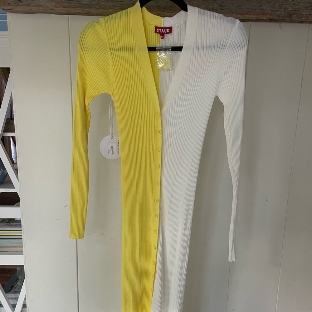 Staud shoko dress in limoncello